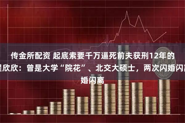传金所配资 起底索要千万逼死前夫获刑12年的翟欣欣：曾是大学“院花”、北交大硕士，两次闪婚闪离