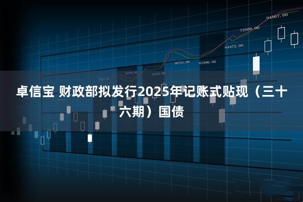 卓信宝 财政部拟发行2025年记账式贴现（三十六期）国债