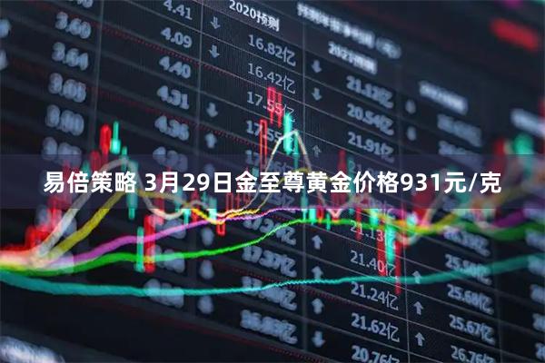 易倍策略 3月29日金至尊黄金价格931元/克