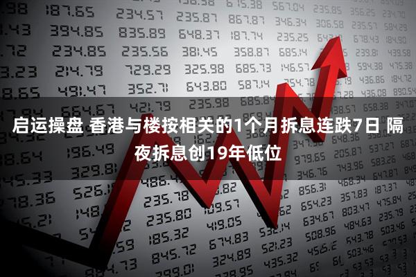 启运操盘 香港与楼按相关的1个月拆息连跌7日 隔夜拆息创19年低位